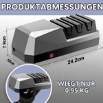 Fesatccoz Elektrischer Messerschärfer 3 Stufen – Profi-Schärfsystem mit Diamantscheiben – Bild 7