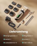 Oneisall Hundeschermaschine mit LCD-Anzeige – Kabellos, 4h Akku, Leise für Hunde & Katzen – Bild 10