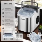 tectake® Eiswürfelmaschine Arctic – 12 kg/24h, 2 Grössen, Selbstreinigung für Zuhause – Bild 3