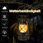 Shinmax Solar Laternen 2er Set – Retro Gartenlaternen mit Flammeneffekt für Aussen – Bild 3