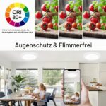 Heyseven LED Deckenleuchte 24W mit Radar-Bewegungsmelder & Fernbedienung – dimmbar, 3 Farbtemperaturen – Bild 7