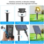 Giliwosy 2er Solar-Gartenstrahler mit 4 Timer- & Helligkeitsstufen – IP65 Außenbeleuchtung – Bild 7