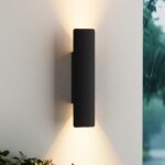 brightower Wandleuchte aussen 20cm 12W – IP65 Aussenwandleuchte Aluminium mit Warmweisslicht