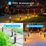 Ainostone Solarleuchten 4er Set 900mAh – Warmweiss Gartenbeleuchtung IP65 Winterfest – Bild 5