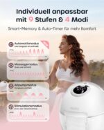 Nuliie S32 Elektrische Milchpumpe Freihändig – 4 Modi, 9 Stufen, tragbar & diskret – Bild 4