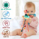 Tospino Baby Montessori Spielzeug 12–18 Monate – Sensorisches Silikon Lernspielzeug mit Zugschnüren – Bild 6