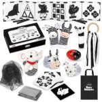 Joyreal Schwarz-Weiss Spielzeug Set 13tlg. – Sensorisches Baby Spielzeug 0-6 Monate