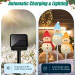 Fohil Solar Schneemann Leuchte 3er Set – LED Weihnachtsdeko für Garten & Terrasse – Bild 6