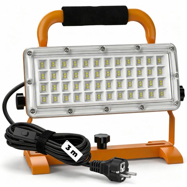 SUFUYA 30W LED Baustrahler 6500lm – Flimmerfrei, IP67 wasserdicht, 10KV Schutz