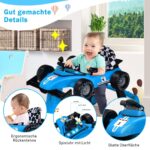 COSTWAY 4 in 1 Lauflernwagen Autofoermig – Höhenverstellbar mit Musik & Licht für Babys ab 6 Monaten – Bild 3