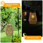 KagoLing Handgestrickte Solar Laterne – Warmweisses Deko-Licht für Garten & Terrasse – Bild 5