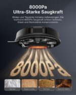 VONKO S6 Pro Saugroboter mit Wischfunktion – 8000Pa Saugkraft, LiDAR Navigation, 180 Min Laufzeit – Bild 3