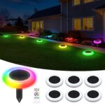 INTELAMP Solarleuchten 6er Set mit Fernbedienung – RGB & Warmweiss Gartenbeleuchtung für Aussen – Bild 8