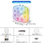 HL 4er Set RGB LED Unterwasserleuchten mit Fernbedienung – IP68 Poolbeleuchtung für Pools, Teiche & Aquarien – Bild 6