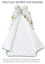 Chilsuessy Babyschlafsack 110cm mit Baumwolle – 2.5 Tog Ganzjahres Schlafsack verstellbar – Bild 4