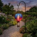 TERESA'S COLLECTIONS Solar Heissluftballon-Laterne – Dekorative Gartenleuchte mit Flammeneffekt – Bild 6