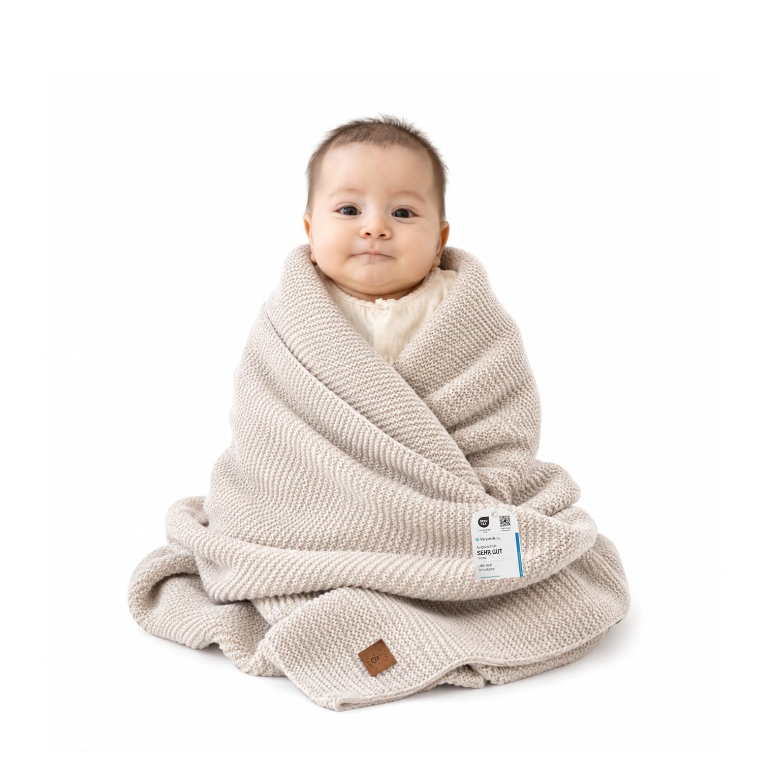 Little Dedi Baby Strickdecke – Oeko-Tex zertifiziert für Neugeborene & Kleinkinder