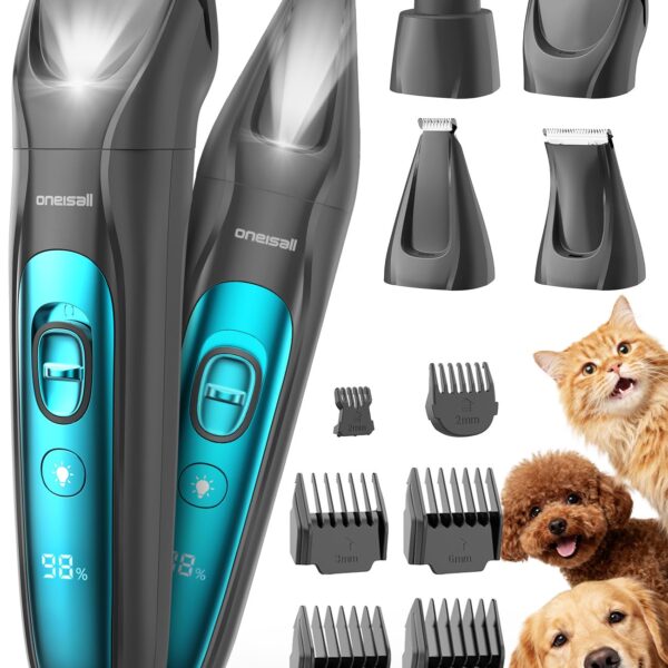 oneisall 4in1 Hundeschermaschine mit LED-Licht – Leise Fellpflege für Hunde & Katzen