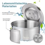 NAYELF Wassernapf Hund 1L Edelstahl – Anti-Sabbern Trinknapf mit Schwimmer für kleine & mittlere Hunde – Bild 3