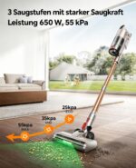 Honiture Clean Hero 12 Akkustaubsauger 650W/55kPa – Kabellos mit flexiblem Gelenk & LED-Licht – Bild 2