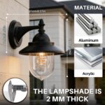 EBION 2er Set Aussenlampe E27 Aluminium IP44 – Vintage Wandleuchte für Haus & Garten – Bild 2