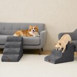 EHEYCIGA Hundetreppe 40 cm – 3 Stufen Haustiertreppe mit Gelenkschonung für kleine Hunde – Bild 8