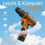 FAHEFANA 12V Akkuschrauber Set mit 25 Nm Drehmoment – Kompaktes Bohrschrauber Set für Heimwerker – Bild 2
