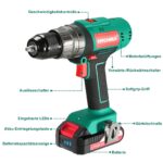 HYCHIKA Akku-Bohrschrauber 18V mit 2,0Ah & 27-teiligem Zubehör – 3-in-1 Multifunktionswerkzeug – Bild 3