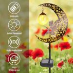 Axafnev Solar-Feenmond Gartensteckleuchte – Wetterfeste LED Gartenbeleuchtung mit Glaskugel – Bild 5