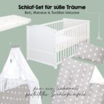 roba Babybett Little Stars 70x140 cm – Umbaubares Kinderbett mit Komplettausstattung – Bild 10