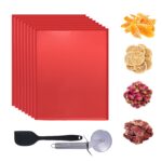 8er-Set Silikon-Dörrschalen 30,5 x 25,4 cm mit Rand – Antihaft-Dehydrator Matten für Obstleder & Gemüse