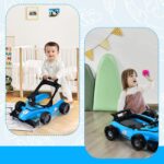 COSTWAY 4 in 1 Lauflernwagen Autofoermig – Höhenverstellbar mit Musik & Licht für Babys ab 6 Monaten – Bild 9