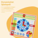 Tooky Toy Holz Jahresuhr – Lernuhr für Kinder ab 36 Monaten mit Kalender & Wetter – Bild 3