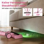 Dzaki Akku Staubsauger 50.000 Pa, 55 Min. Laufzeit – Kabellos mit Anti-Tangle & LED für Tierhaare – Bild 6