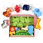 Atoylink Holz-Stapelspielzeug mit 11 Tierfiguren – Montessori Lernspiel ab 2 Jahren – Bild 7