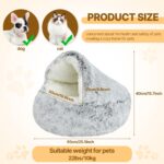 YAGE Plüsch-Hundebett – Beruhigendes Katzenbett für kleine & mittelgrosse Hunde – Bild 5