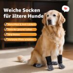 Hundesocken Anti-Rutsch mit verstellbaren Riemen – Pfotenschutz für Hartholzböden | 2 Paar – Bild 8