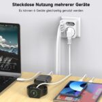 Rwest X Mehrfachsteckdose 6-in-1 mit USB-A, USB-C & 2 Euro-Steckdosen – Bild 5