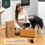 CANIMO Hundenapf erhöht – Ergonomische Futterstation mit Edelstahlnäpfen für Hunde bis 25 kg – Bild 2