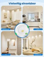QOJUX LED Einbaustrahler 230V 5W 800lm Neutralweiß – 12er Set Deckenspots IP44 – Bild 7