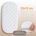 Totsy Baby Kinderwagenmatratze 72x33 cm – Atmungsaktive Babymatratze für Kinderwagen & Beistellbett – Bild 3