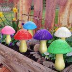 Homeleo 8er Set Pilz Solarleuchten mit Cracked Style – Farbwechsel Gartendeko für aussen – Bild 3