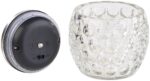 Lunartec Solar-LED-Windlichter 4er-Set: Warmweisse Tischleuchten aus Glas, IP44 – Kabellos & Umweltfreundlich – Bild 6