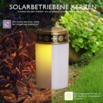 Homemory Solar LED Grablicht weiss – Wasserdichte Friedhofskerze mit Lichtsensor, 2er-Set – Bild 5