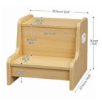 HOOBRO Kinderschemel 2-stufig mit Antirutschmatte – Tritthhocker für Badezimmer & Küche – Bild 3