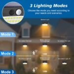 Peasur Solar-Bewegungsmelder Aussenleuchte Warmweiss – 138 LED, 3er Set, IP65 – Bild 3