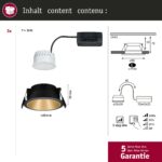 Paulmann Cole Coin Einbaustrahler 3-Stufen Dimmbar – LED Deckenleuchte Schwarz/Gold – Bild 7
