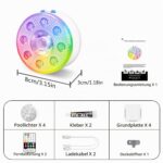 4er Set idyl light Poolbeleuchtung mit Fernbedienung – IP68 Unterwasserlicht wiederaufladbar – Bild 9