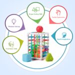 LZDMY Montessori Sortierspielzeug ab 6 Monate – Motorikspielzeug mit 12 Blöcken für Babys – Bild 6