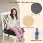 Aqash Sitzerhöhung für Kinder – 9,5 cm Höhenverstellung mit rutschfestem Boden & Sicherheitsgurten – Bild 4